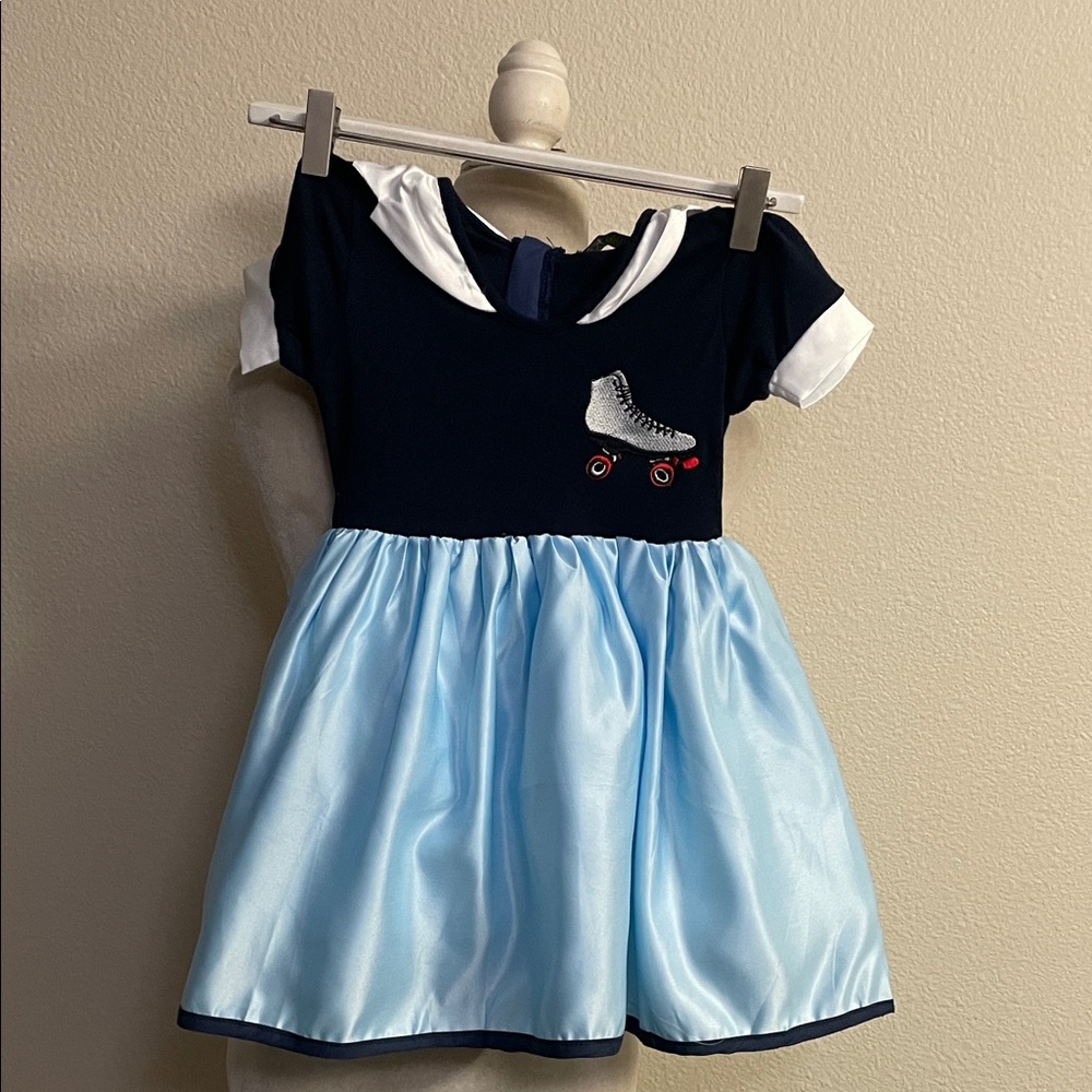 Trish Scully Cute Blue & Navy Roller Skate Dress – Toddler Size 2